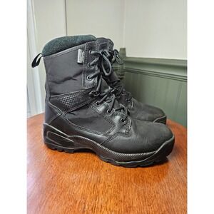 5.11 Tactical womens 9 ATAC 8" Storm Waterproof Zip Boots Black Leather 12406